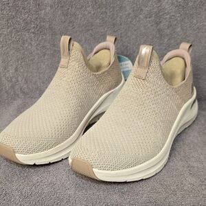Skechers Women's Beige Slip-On Sneakers